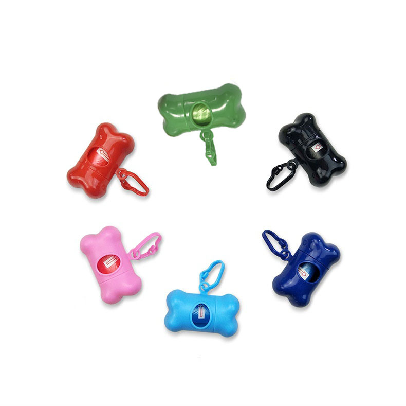 Dispensador de bolsas con forma de hueso