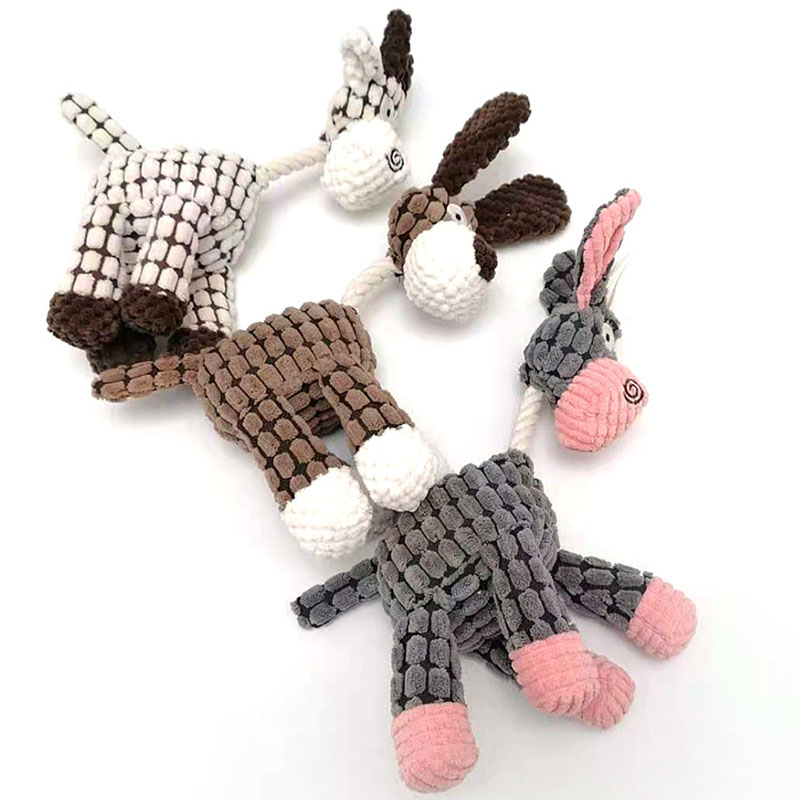 Juguete de peluche vaca cuerda - Imagen 3